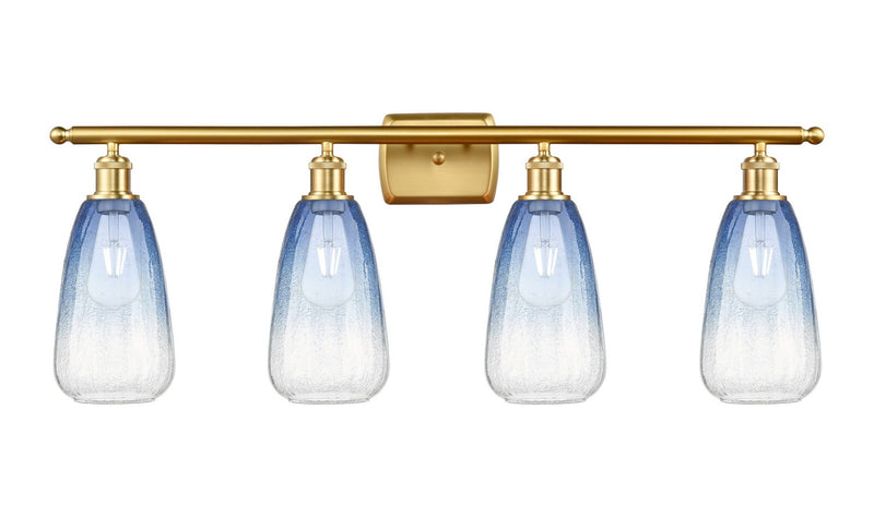 Innovations 516-4W-SG-G480-6SB Four Light Bath Vanity, Satin Gold