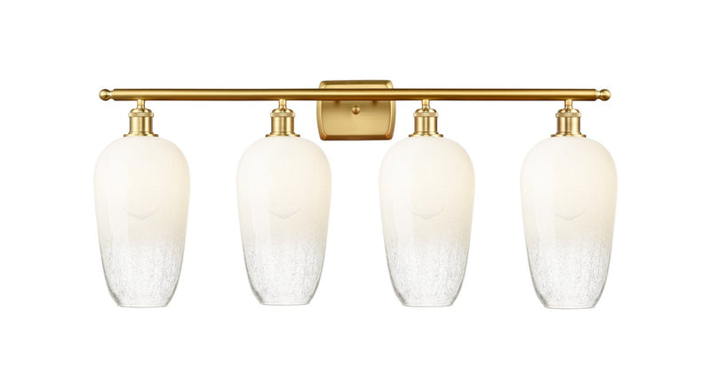 Innovations 516-4W-SG-G484-7OP Four Light Bath Vanity, Satin Gold