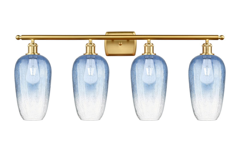 Innovations 516-4W-SG-G484-7SB Four Light Bath Vanity, Satin Gold