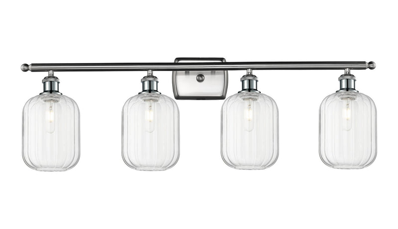 Innovations 516-4W-SN-G460-7CL Four Light Bath Vanity, Brushed Satin Nickel