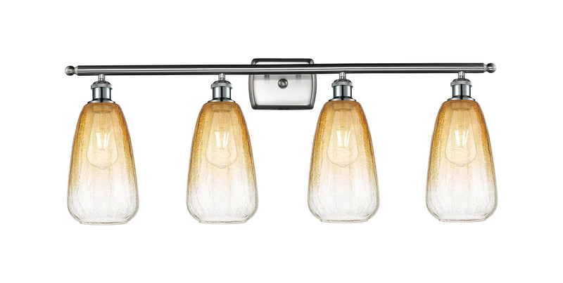 Innovations 516-4W-SN-G480-6AM Four Light Bath Vanity, Brushed Satin Nickel
