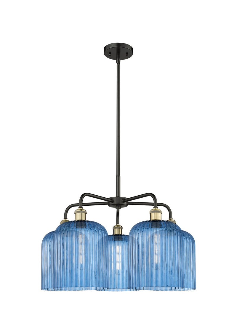 Innovations 516-5CR-BAB-G559-8BL Five Light Chandelier, Black Antique Brass