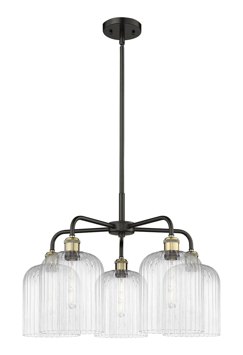 Innovations 516-5CR-BAB-G559-8CL Five Light Chandelier, Black Antique Brass