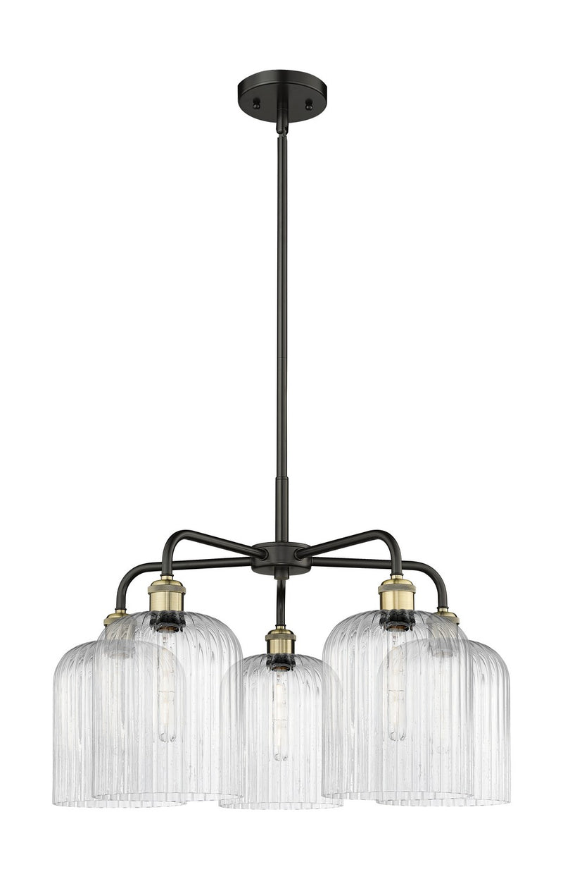 Innovations 516-5CR-BAB-G559-8SDY Five Light Chandelier, Black Antique Brass