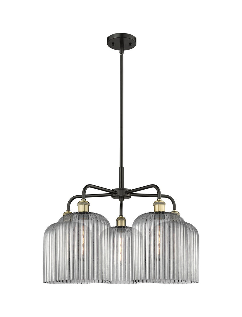 Innovations 516-5CR-BAB-G559-8SM Five Light Chandelier, Black Antique Brass