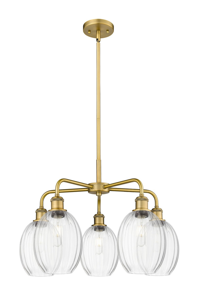 Innovations 516-5CR-BB-G459-6CL Five Light Chandelier, Brushed Brass