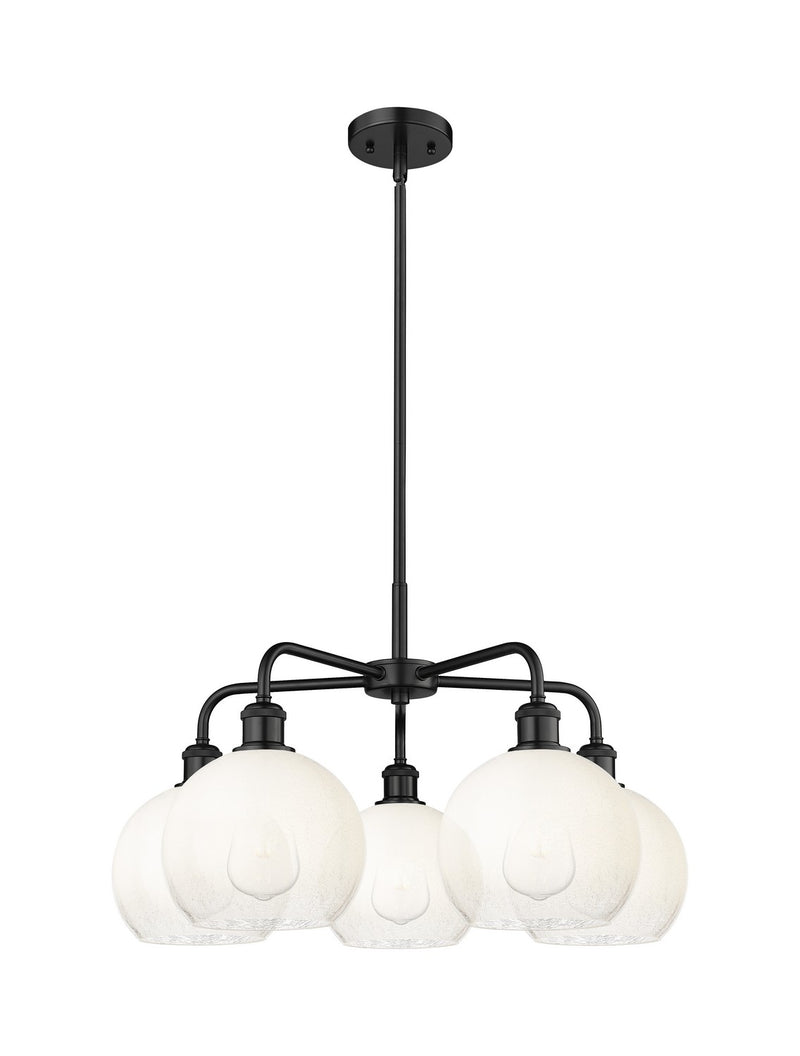 Innovations 516-5CR-BK-G483-8OP Five Light Chandelier, Matte Black