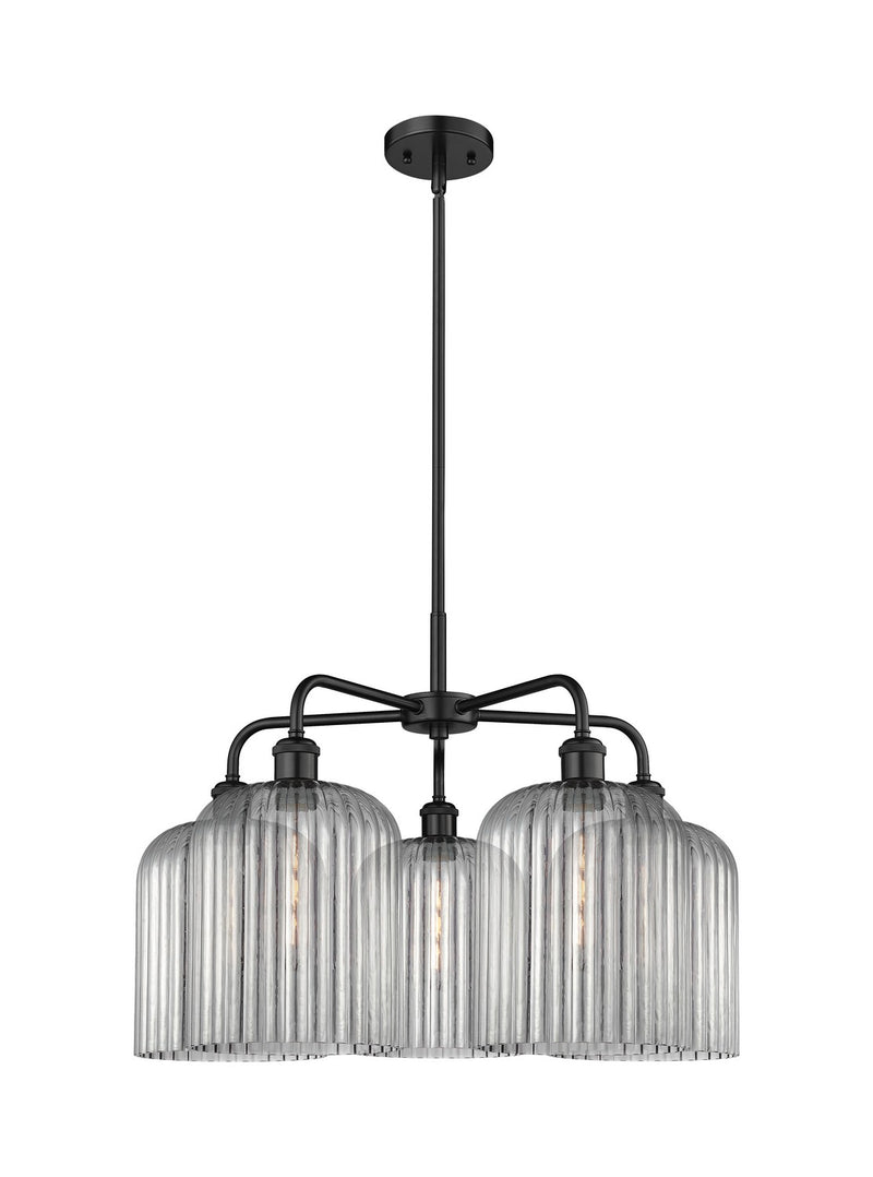 Innovations 516-5CR-BK-G559-8SM Five Light Chandelier, Matte Black