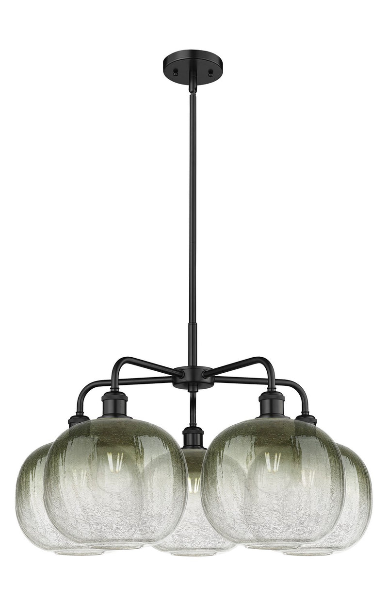 Innovations 516-5CR-BK-G481-10SL Five Light Chandelier, Matte Black