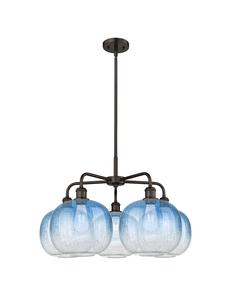 Innovations 516-5CR-OB-G481-10SB Five Light Chandelier, Oil Rubbed Bronze
