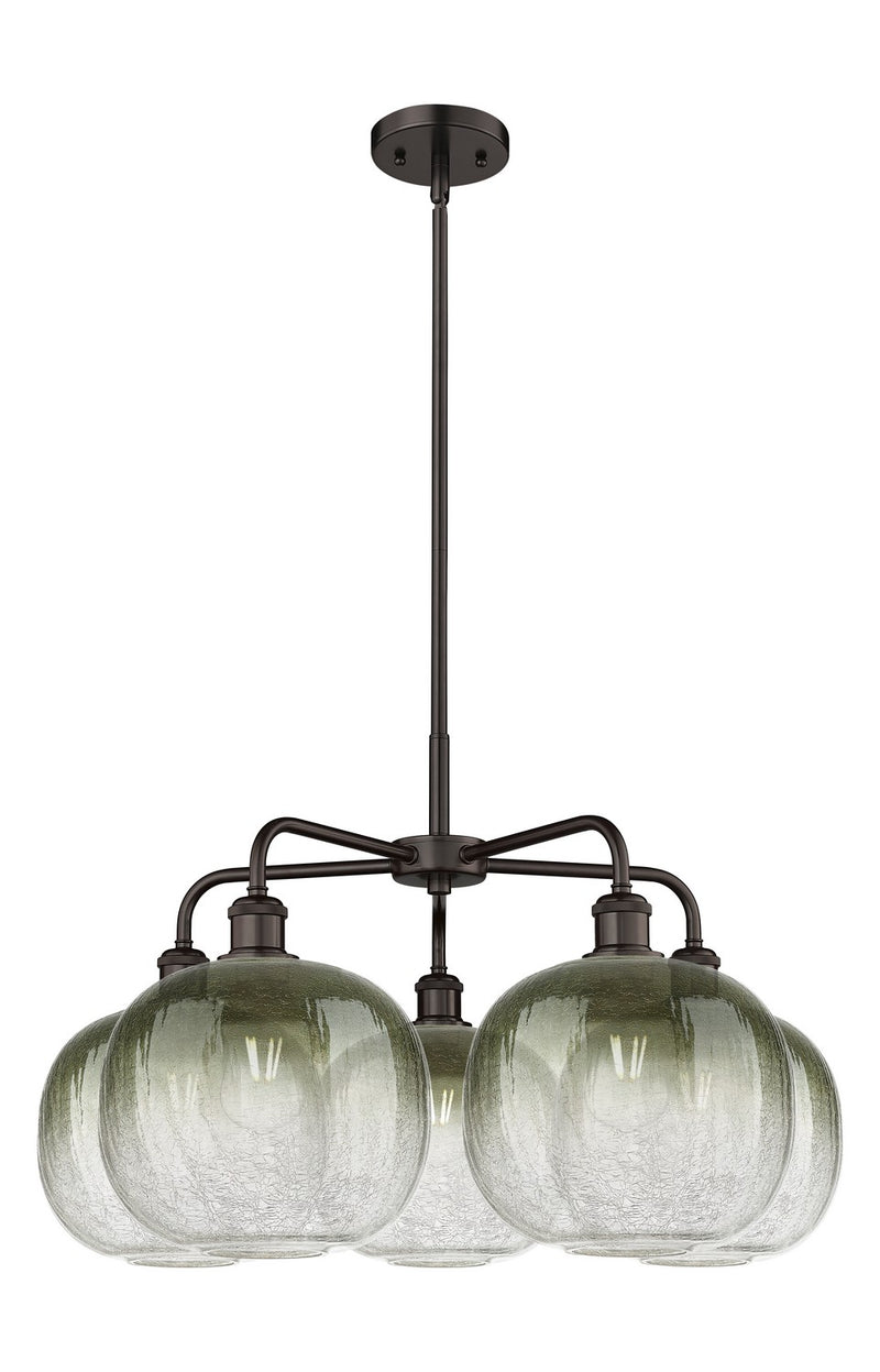 Innovations 516-5CR-OB-G481-10SL Five Light Chandelier, Oil Rubbed Bronze