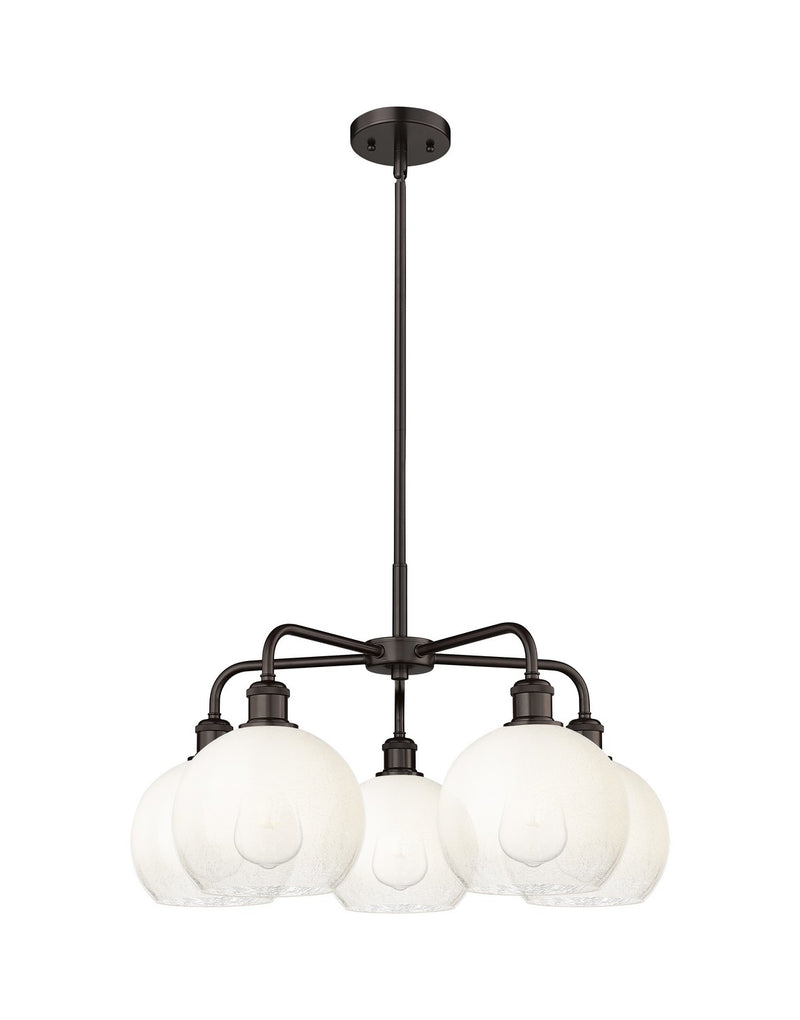 Innovations 516-5CR-OB-G483-8OP Five Light Chandelier, Oil Rubbed Bronze