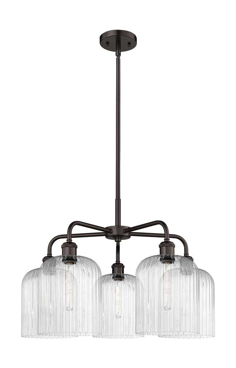 Innovations 516-5CR-OB-G559-8SDY Five Light Chandelier, Oil Rubbed Bronze