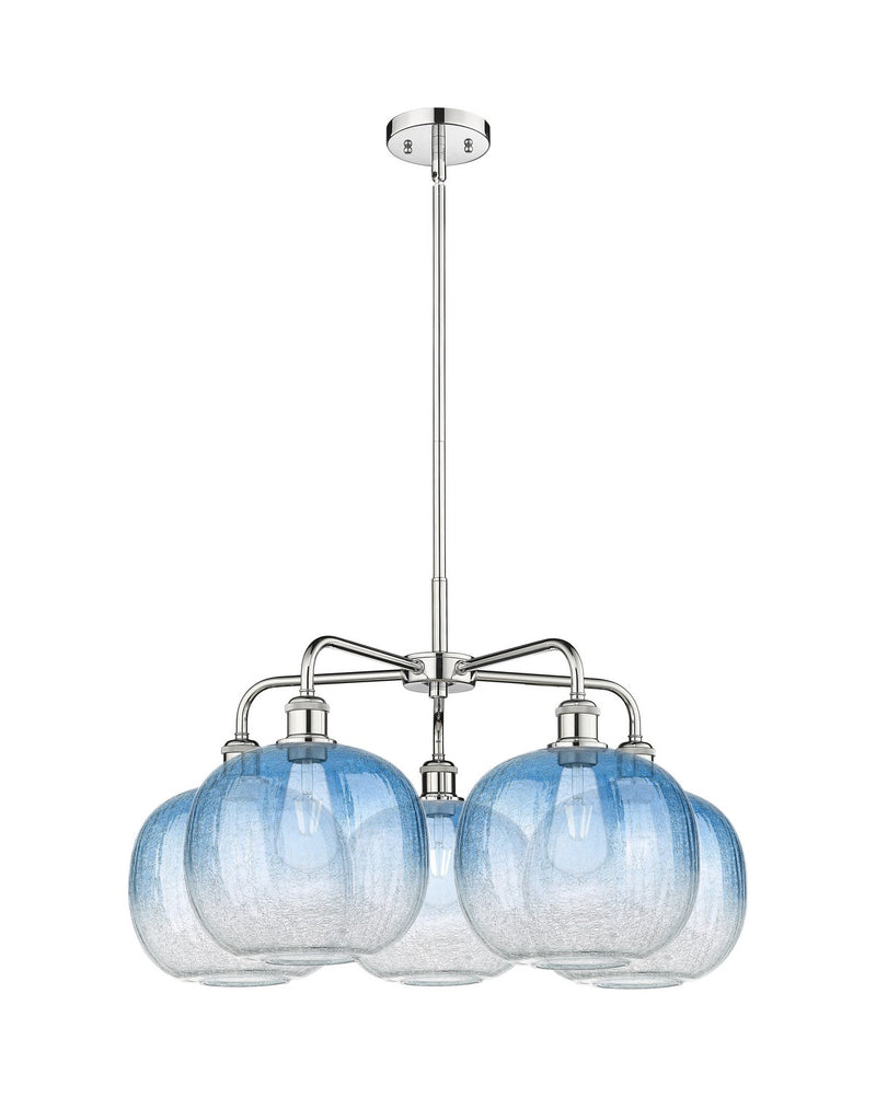 Innovations 516-5CR-PC-G481-10SB Five Light Chandelier, Polished Chrome