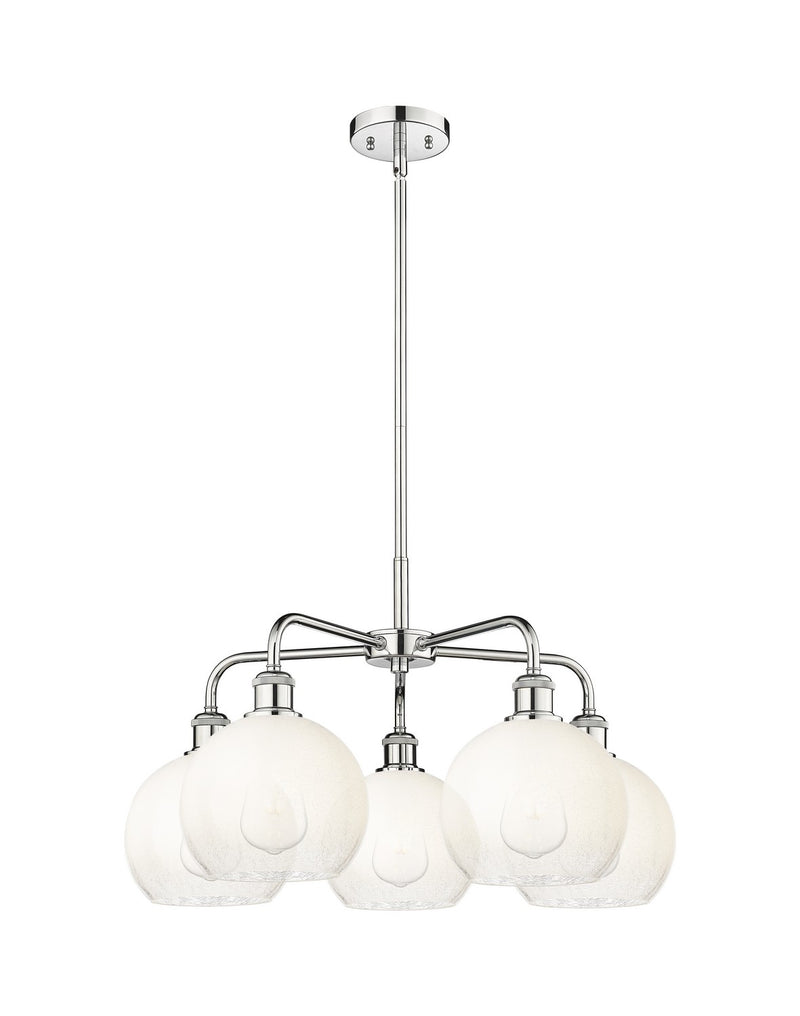 Innovations 516-5CR-PC-G483-8OP Five Light Chandelier, Polished Chrome