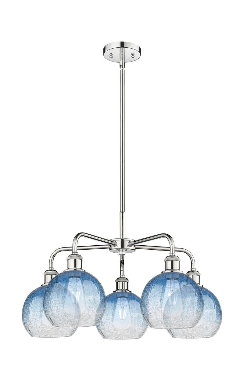 Innovations 516-5CR-PC-G483-8SB Five Light Chandelier, Polished Chrome