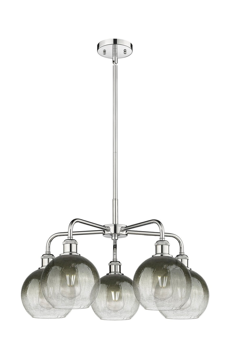 Innovations 516-5CR-PC-G483-8SL Five Light Chandelier, Polished Chrome