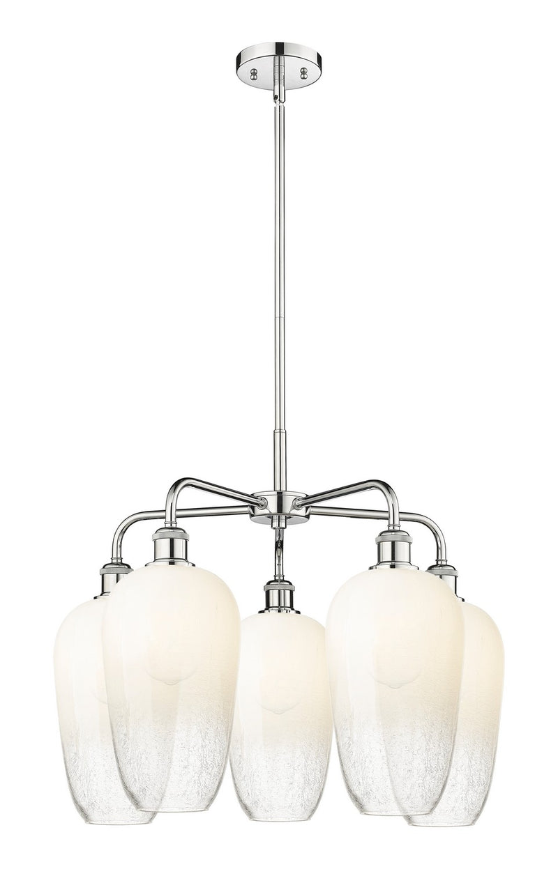 Innovations 516-5CR-PC-G484-7OP Five Light Chandelier, Polished Chrome