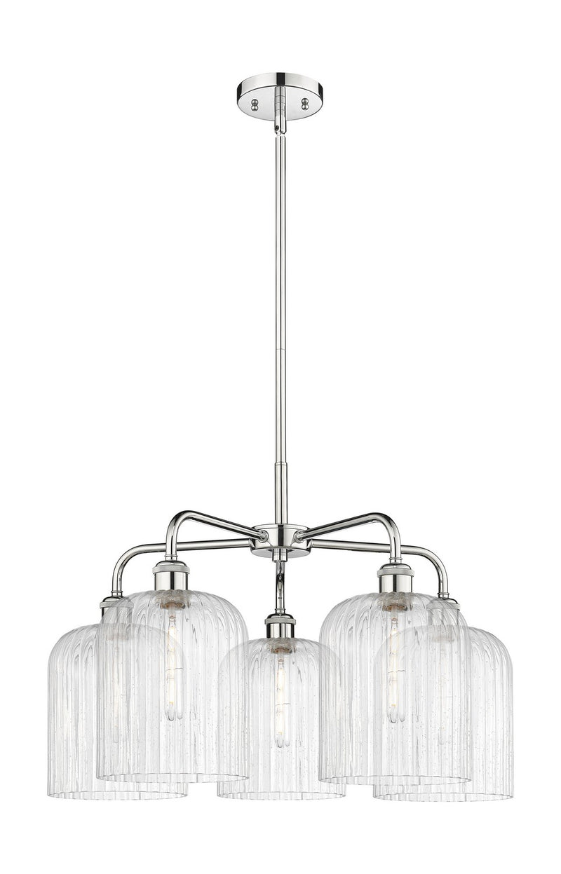 Innovations 516-5CR-PC-G559-8SDY Five Light Chandelier, Polished Chrome