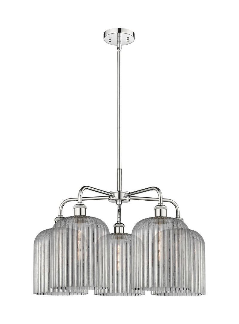 Innovations 516-5CR-PC-G559-8SM Five Light Chandelier, Polished Chrome