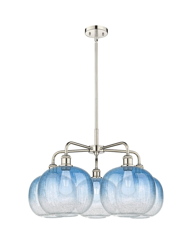 Innovations 516-5CR-PN-G481-10SB Five Light Chandelier, Polished Nickel