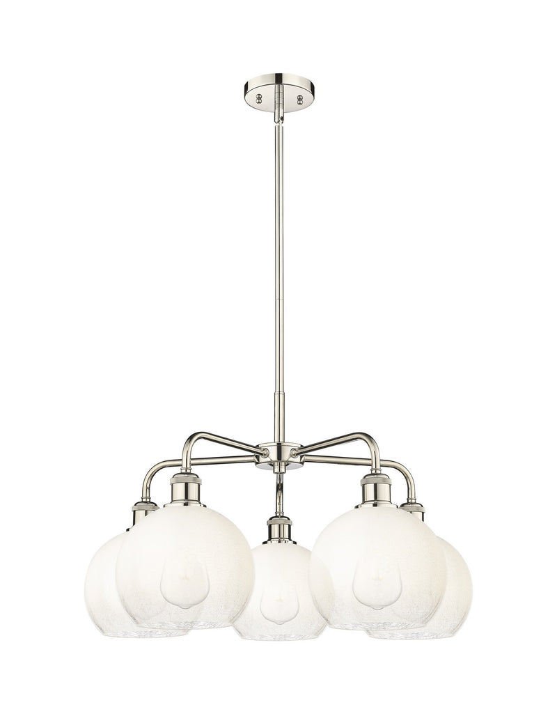 Innovations 516-5CR-PN-G483-8OP Five Light Chandelier, Polished Nickel