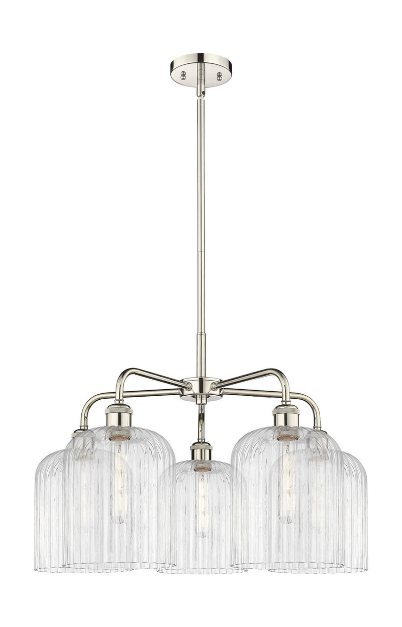 Innovations 516-5CR-PN-G559-8CL Five Light Chandelier, Polished Nickel