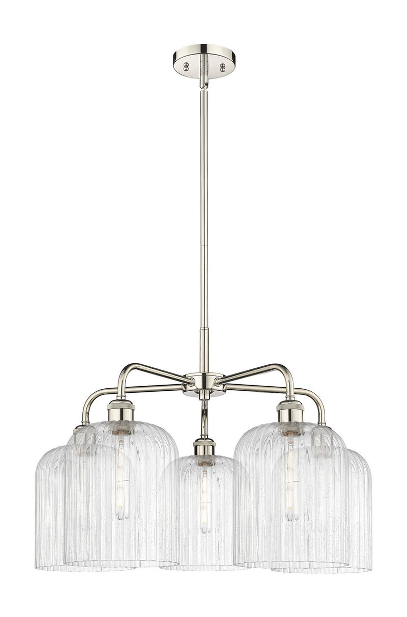 Innovations 516-5CR-PN-G559-8SDY Five Light Chandelier, Polished Nickel