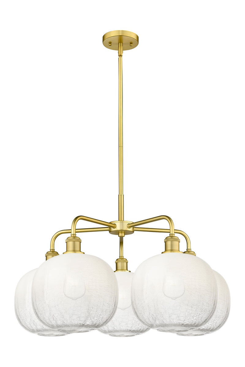 Innovations 516-5CR-SG-G481-10OP Five Light Chandelier, Satin Gold