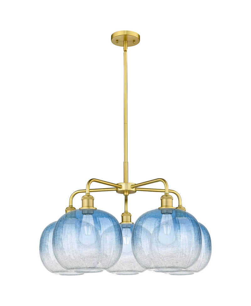 Innovations 516-5CR-SG-G481-10SB Five Light Chandelier, Satin Gold