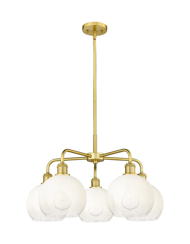 Innovations 516-5CR-SG-G483-8OP Five Light Chandelier, Satin Gold