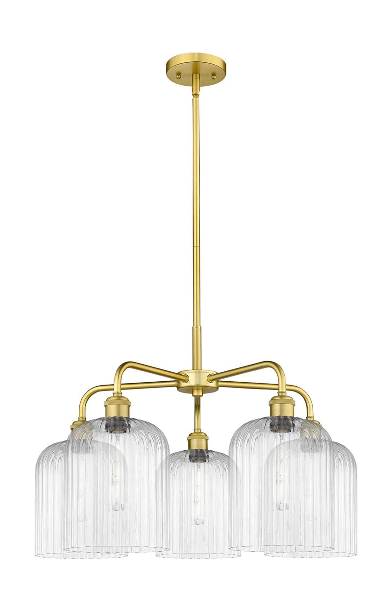 Innovations 516-5CR-SG-G559-8CL Five Light Chandelier, Satin Gold