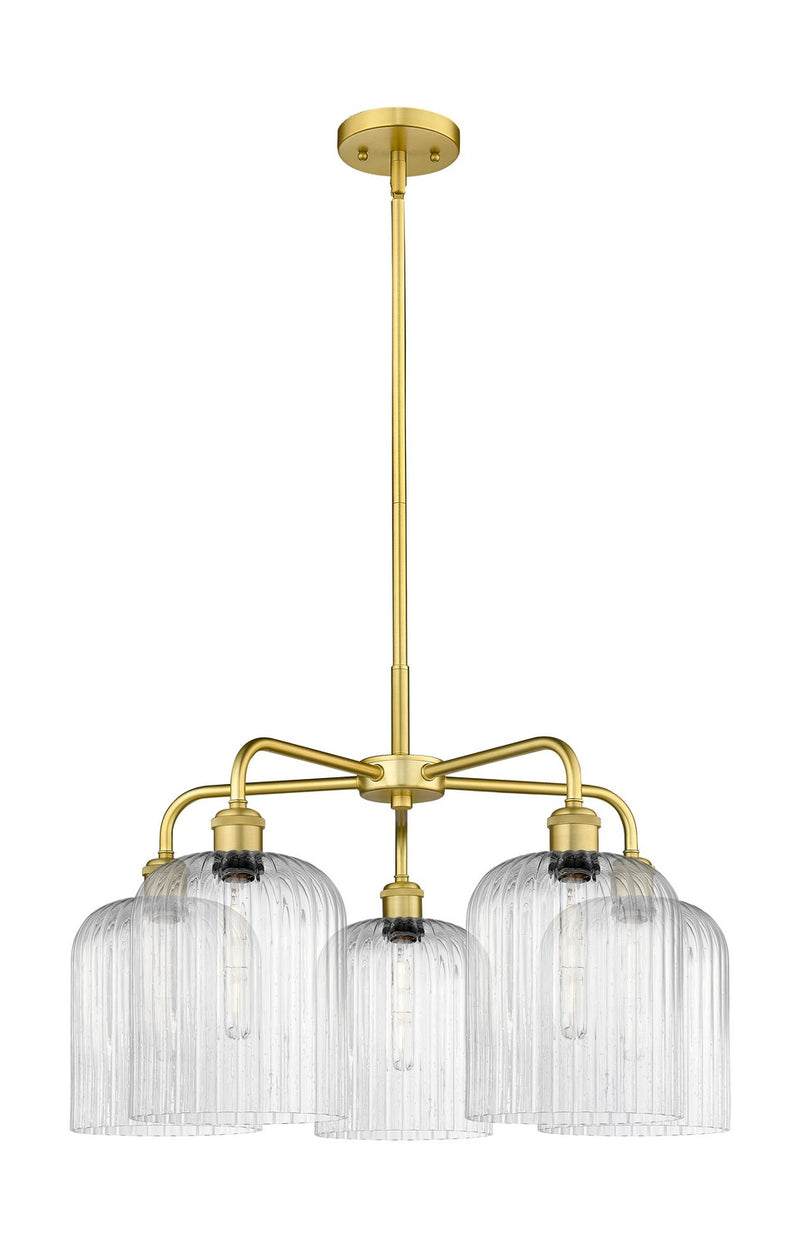 Innovations 516-5CR-SG-G559-8SDY Five Light Chandelier, Satin Gold