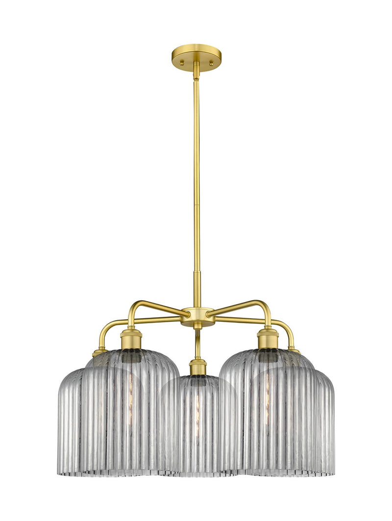 Innovations 516-5CR-SG-G559-8SM Five Light Chandelier, Satin Gold