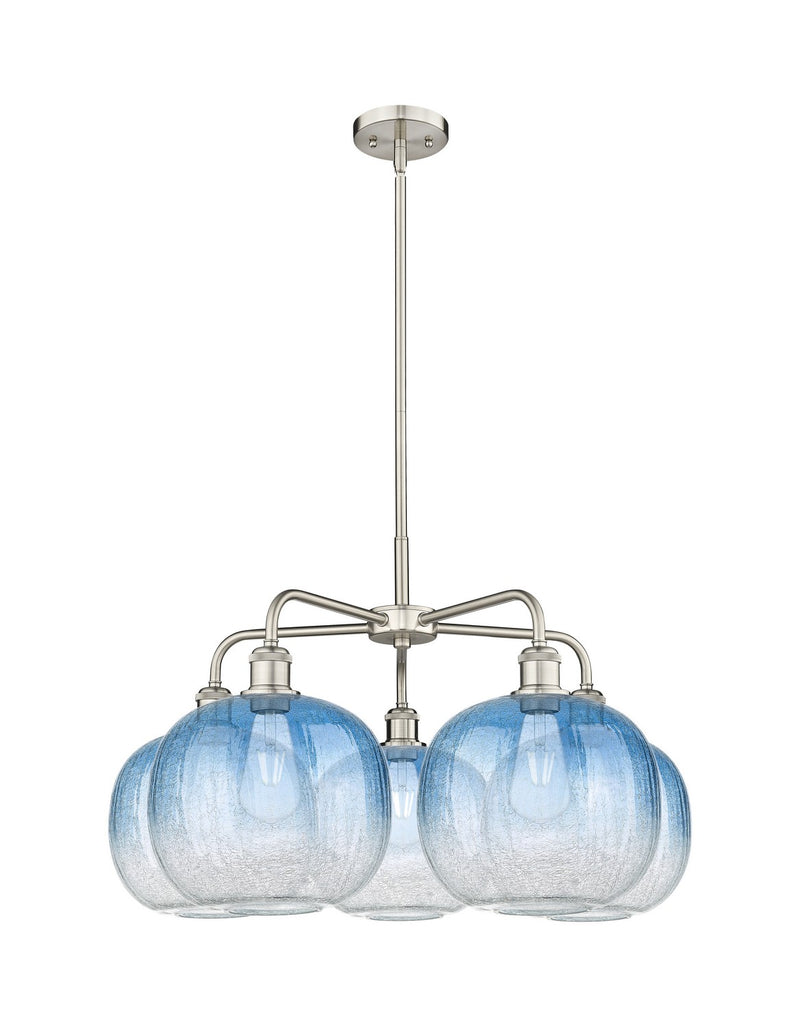 Innovations 516-5CR-SN-G481-10SB Five Light Chandelier, Satin Nickel