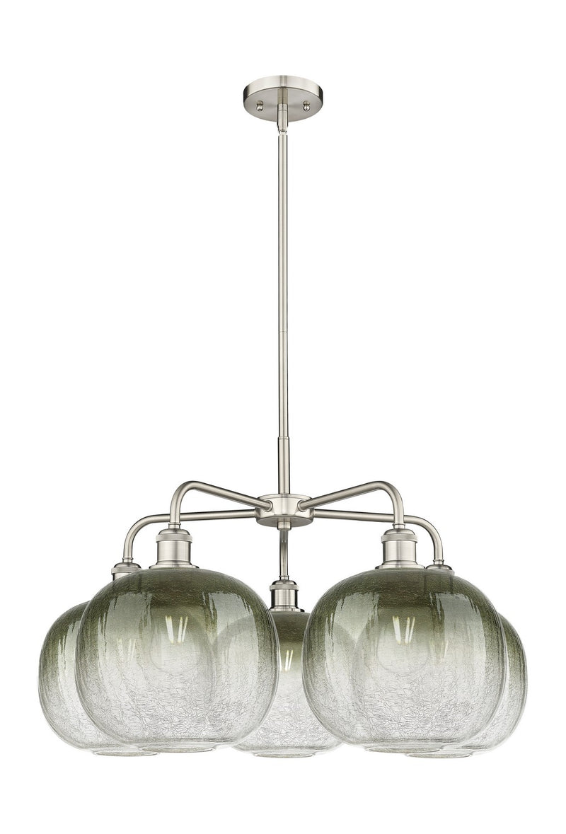 Innovations 516-5CR-SN-G481-10SL Five Light Chandelier, Satin Nickel