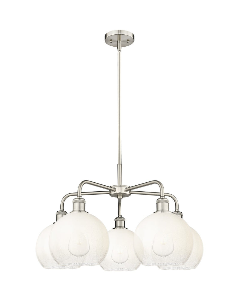 Innovations 516-5CR-SN-G483-8OP Five Light Chandelier, Satin Nickel