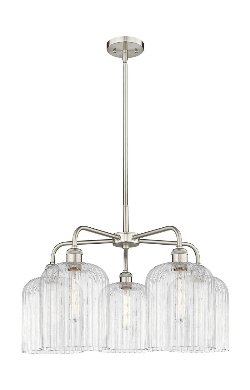 Innovations 516-5CR-SN-G559-8CL Five Light Chandelier, Satin Nickel