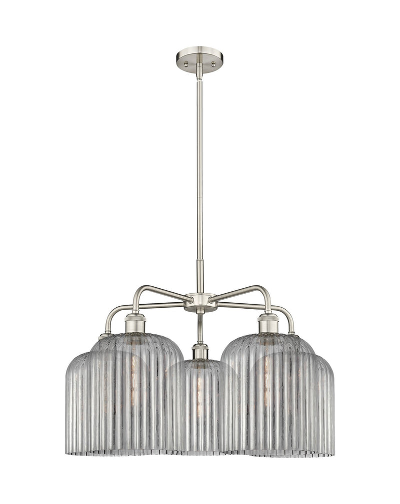 Innovations 516-5CR-SN-G559-8SM Five Light Chandelier, Satin Nickel
