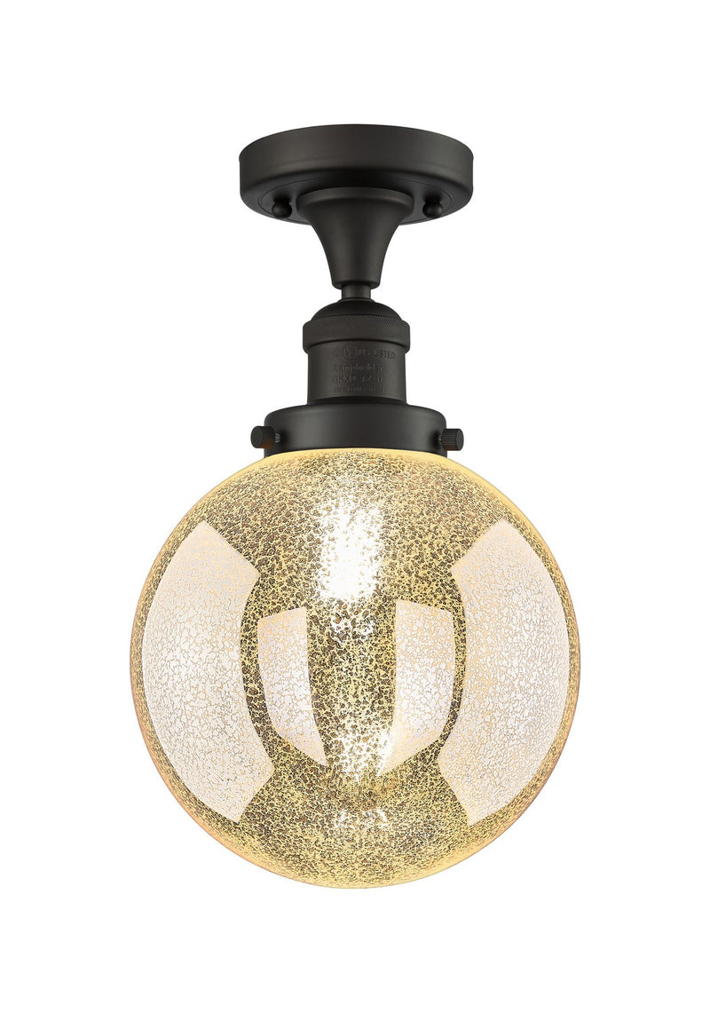 Innovations 517-1CH-OB-G208-8 One Light Semi-Flush Mount, Oil Rubbed Bronze