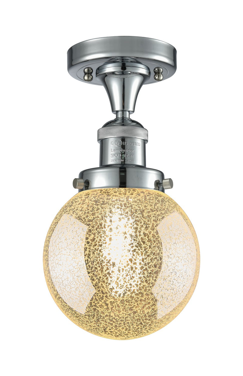 Innovations 517-1CH-PC-G208-6 One Light Semi-Flush Mount, Polished Chrome