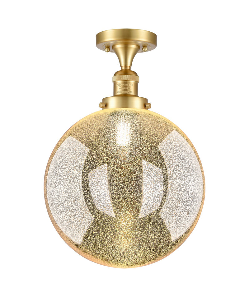 Innovations 517-1CH-SG-G208-12 One Light Semi-Flush Mount, Satin Gold