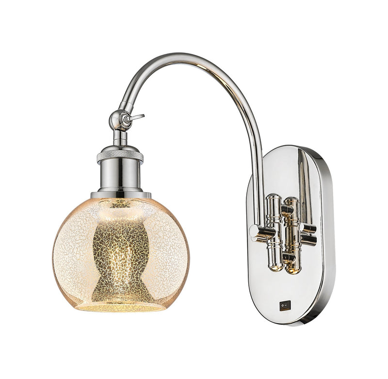 Innovations 518-1W-PN-G128-6 One Light Swing Arm, Polished Nickel