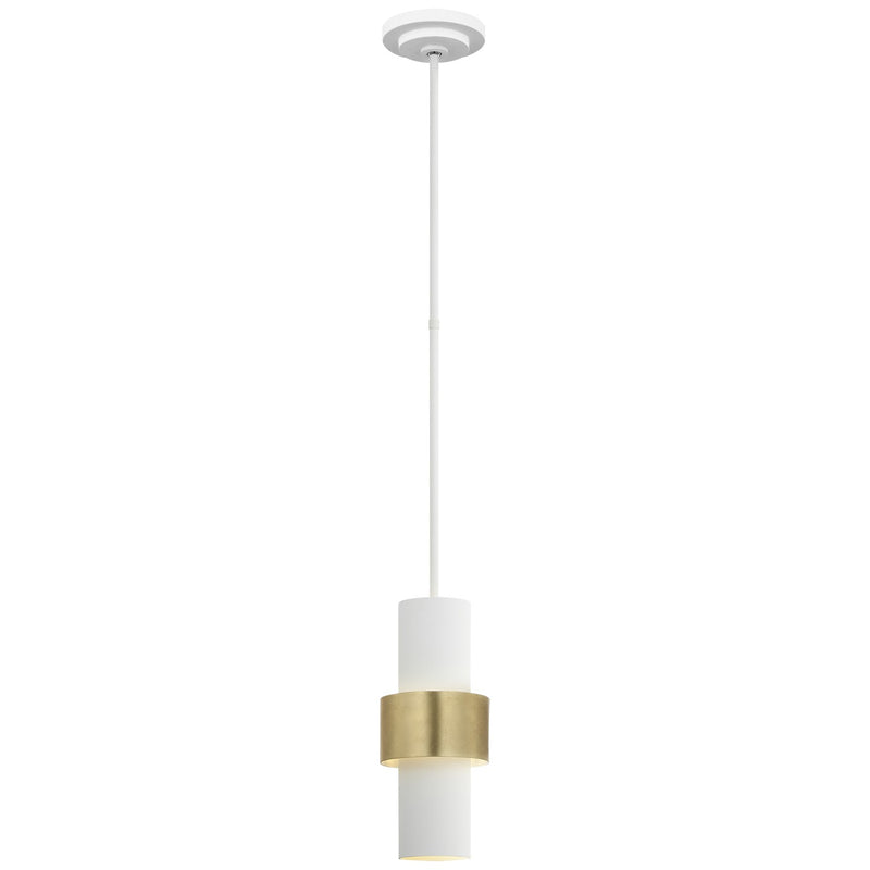 Visual Comfort Signature JN 5328PW/G LED Pendant, Plaster White and Gild