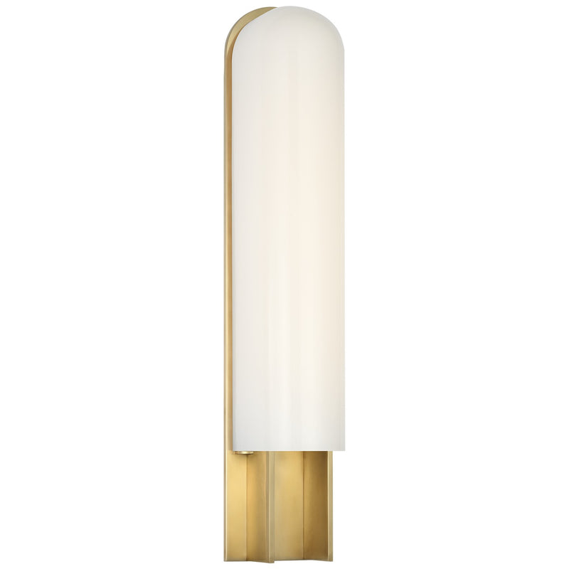 Visual Comfort Signature KW 2932AB-WG LED Wall Sconce, Antique-Burnished Brass