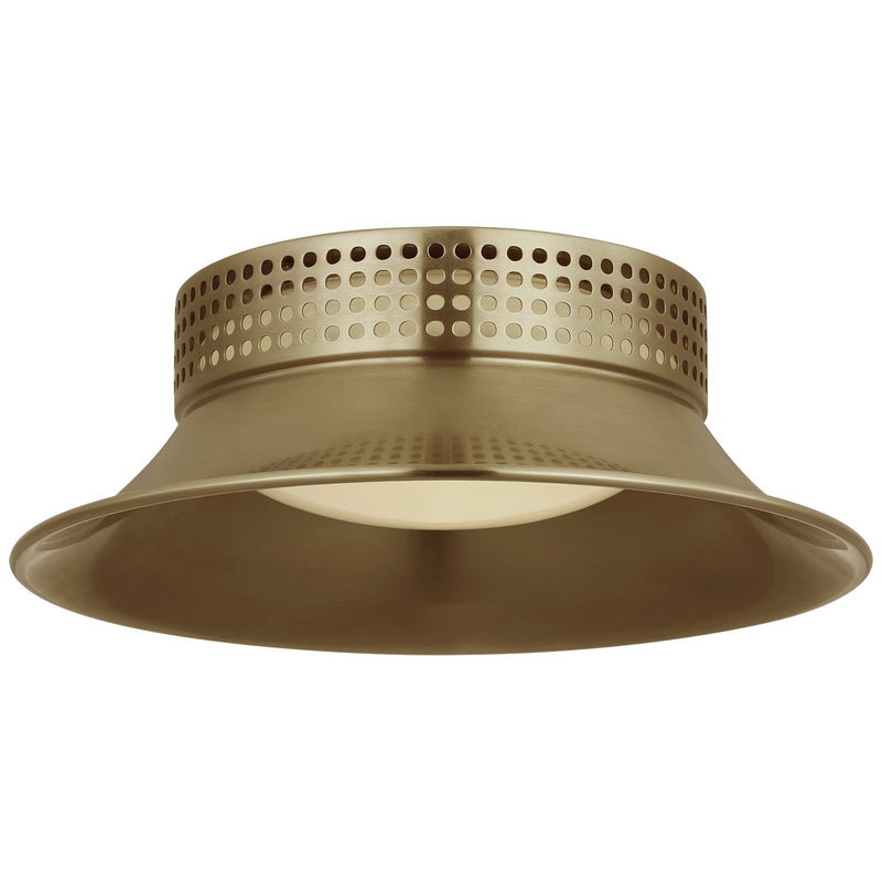 Visual Comfort Signature KW 4054AB-WG LED Flush Mount, Antique-Burnished Brass