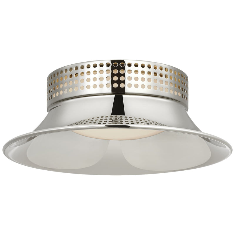 Visual Comfort Signature KW 4054PN-WG LED Flush Mount, Polished Nickel