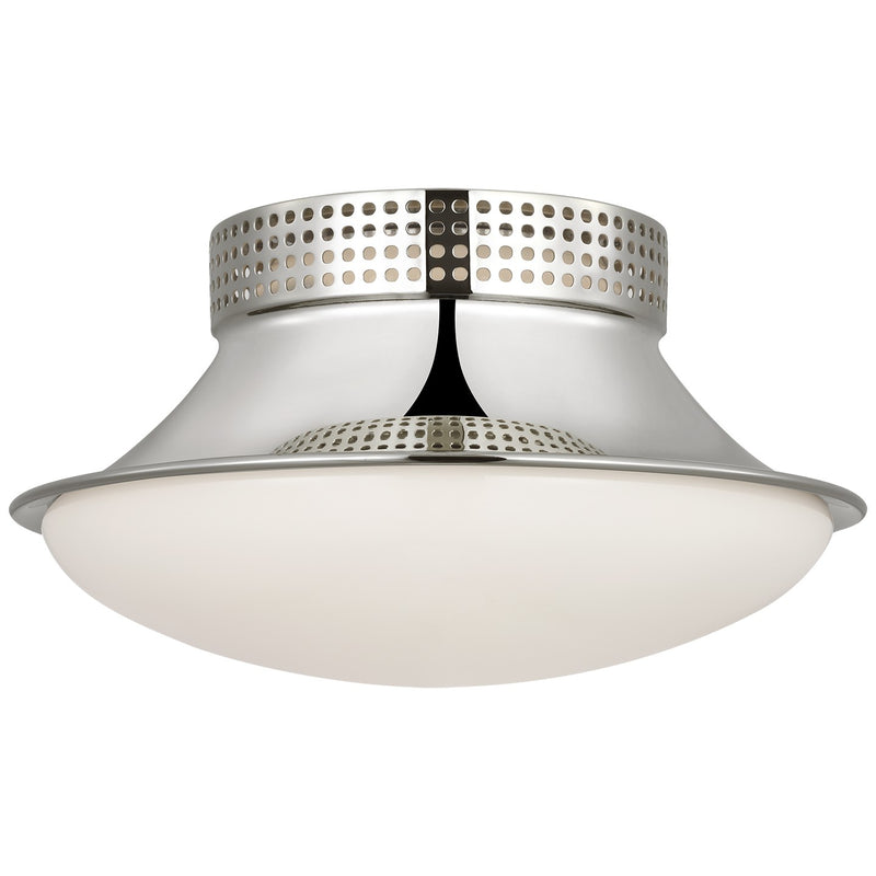 Visual Comfort Signature KW 4057PN-WG LED Flush Mount, Polished Nickel