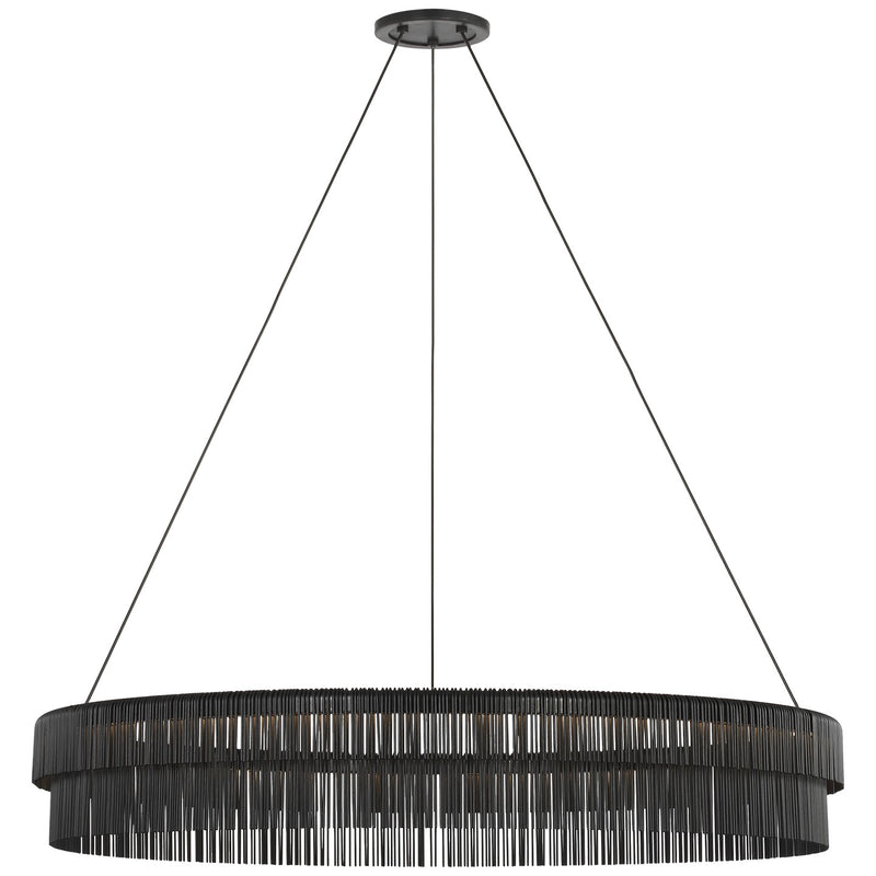Visual Comfort Signature KW 5061AI LED Chandelier, Aged Iron