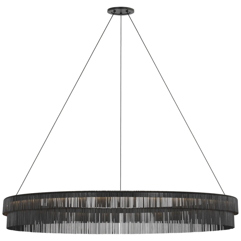 Visual Comfort Signature KW 5062AI LED Chandelier, Aged Iron